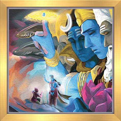 Brahma Vishnu Mahesh Digital Art Work Painting At Rs Piece In