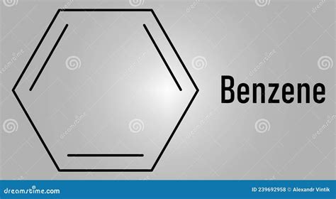 Benzene Or Cyclohexatriene Aromatic Hydrocarbon Molecule Skeletal