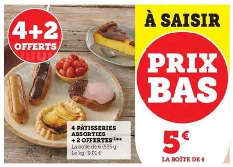 Promo 4 Pâtisseries Assorties 2 Offertes chez Hyper U iCatalogue fr