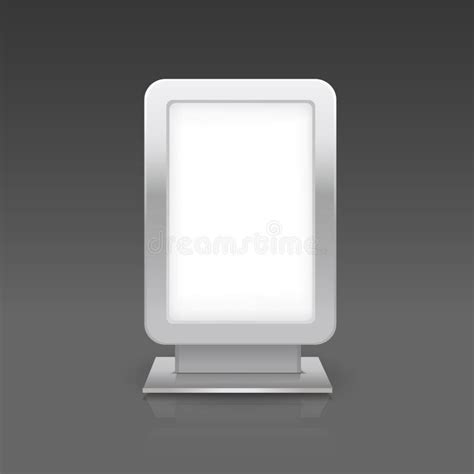 3d Vertical Blank Light Box Stock Vector Illustration Of Isolated