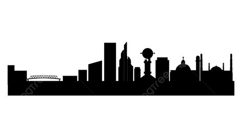 City Transparent Background Silhouette Vector PNG, Sihouelte Pontianak City Icon Building Vector ...