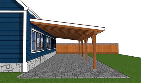 12×40 Attached Carport Side View Myoutdoorplans