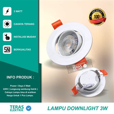 Jual Lampu Downlight Spotlight LED 3w 3 Watt Shopee Indonesia