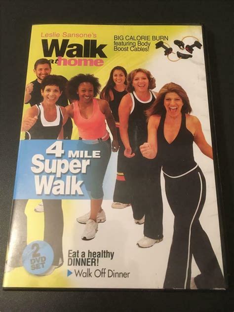 Work out at home DVD Leslie Sansone's Walk at Home 4 Mile Super Walk 2 ...