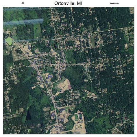 Aerial Photography Map of Ortonville, MI Michigan