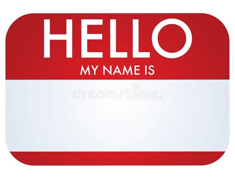 Hello My Name Is Tags Stock Vector Illustration Of Name