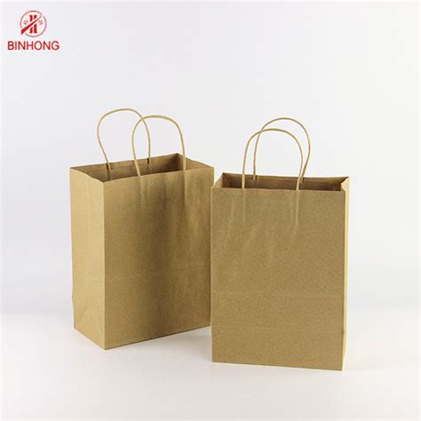 Custom Logo Brown Flexo Printing Kraft Paper Bag