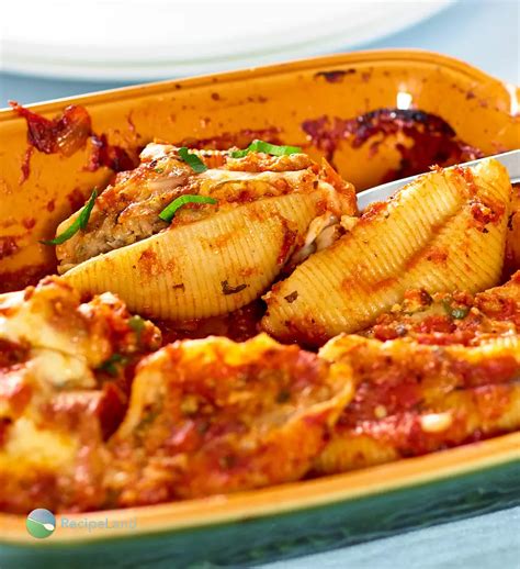 Beef Stuffed Shells Recipe RecipeLand