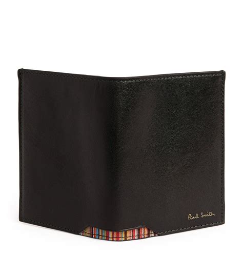 Mens Paul Smith Black Leather Billfold Vertical Wallet Harrods Uk