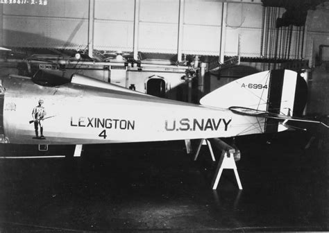 Vought Uo In Hanger Of Uss Lexington Cv