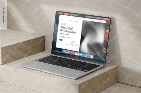 Premium Psd Macbook Air Mockup Perspective