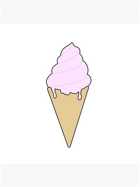 Pink Ice Cream Cone Canvas Print By Stickershopet Redbubble