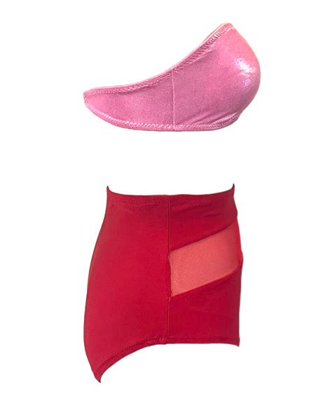 S H E I L A High Rise Fringe Bandeau Swimsuit Bikini Set Swim With Poppies