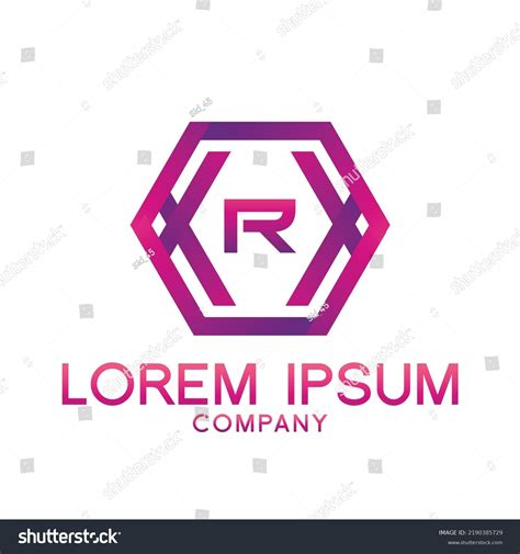 Letter R Line Logo Designcreative Minimal Stock Vector Royalty Free