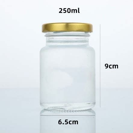 Jual ZOWOKI Botol Toples Kaca Jar Tutup Seng Aluminium Gold 70ml 100ml