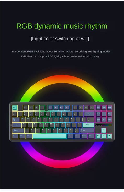 Ready Stock AULA F87 F87Pro Mechanical Keyboard RGB Customized Gateway Structure Full Key Hot