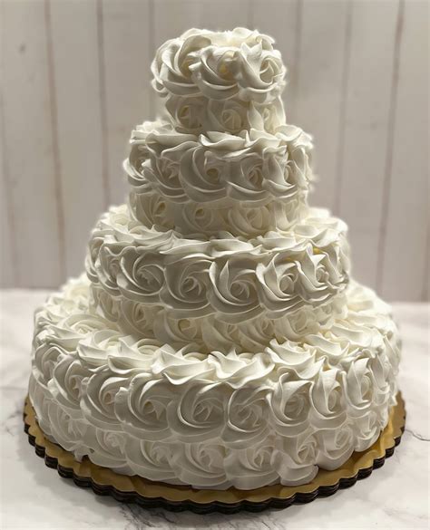 Dezicakes Fake Wedding Cake Tier White Rosette Cake Prop Etsy