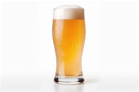 Premium Ai Image An Isolated White Background Showcases A Frosty Pint