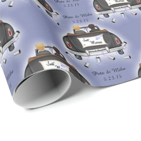Mr Mr Personalized Gay Wedding Gift Wrap Zazzle
