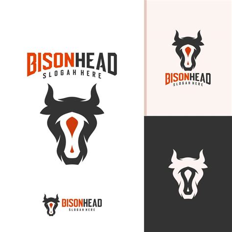 Bison logo template, Creative Bison head logo design concepts 45636266 ...