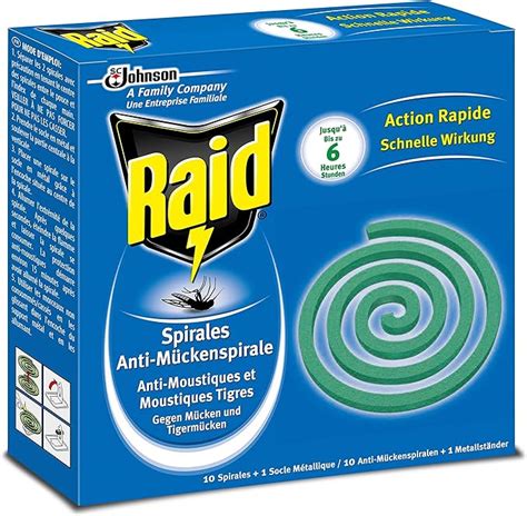 Raid Anti Mosquito Spiral 10 Spirals Against Mosquitoes And Tiger