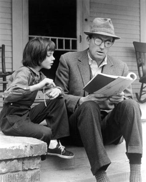 Gregory Peck As Atticus Finch And Mary Badham As Scout In The Movie To