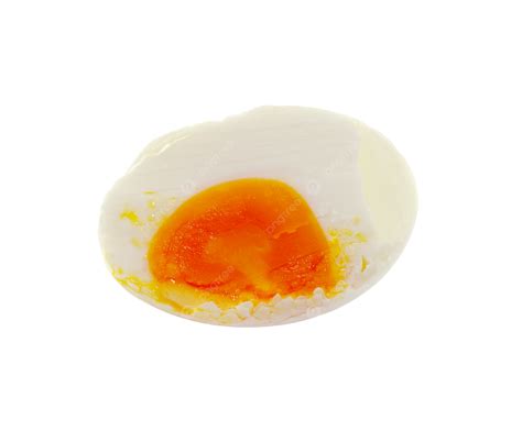 Shell Boiled Egg Isolated On White Background Food Ingredient Eat