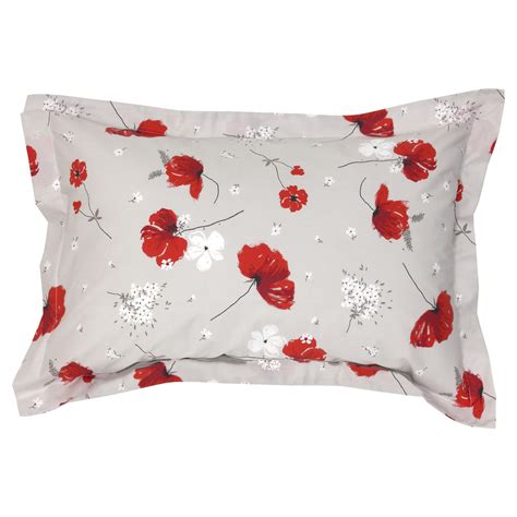 Taie D Oreiller 70x50 Cm Percale Pur Coton CYBELE FLOWERS Ecru Linnea