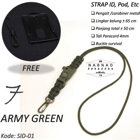 Jual Nabnad Strap Lanyard Gantungan Id Card Polisi Tactical Lanyard