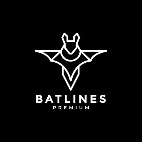 Premium Vector Modern Line Bat Fly Logo Design