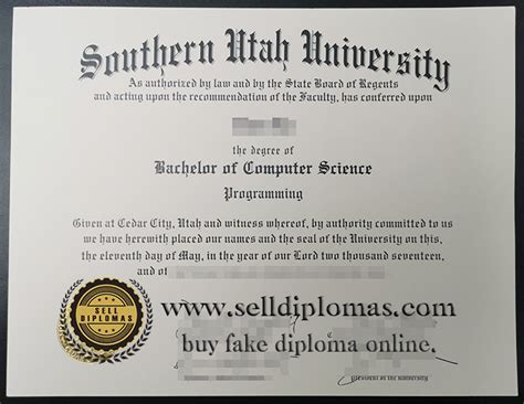 Where To Buy Southern Utah University Diploma Certificate