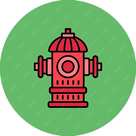 Premium Vector A Red Fire Hydrant With A Green Background With A