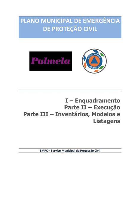 Pdf Plano Municipal De EmergÊncia De ProteÇÃo Civilplanos Prociv Pt Documents