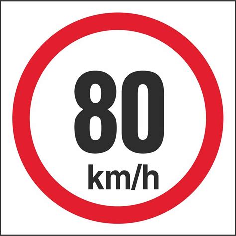 Rus 041 Speed Limit 80km H Regulatory Traffic Road Safety Signs