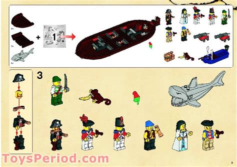 LEGO 6243 Brickbeard S Bounty Instructions And Parts List