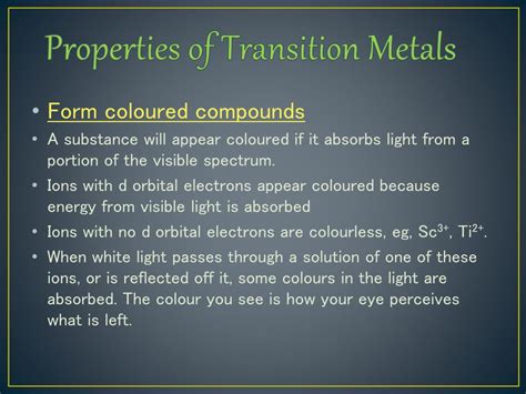 PPT - Properties of Transition Metals PowerPoint Presentation, free ...