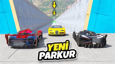 Bugatti Ailesi Arabalar Yeni Buzlu Uçma Parkurunda GTA 5 YouTube