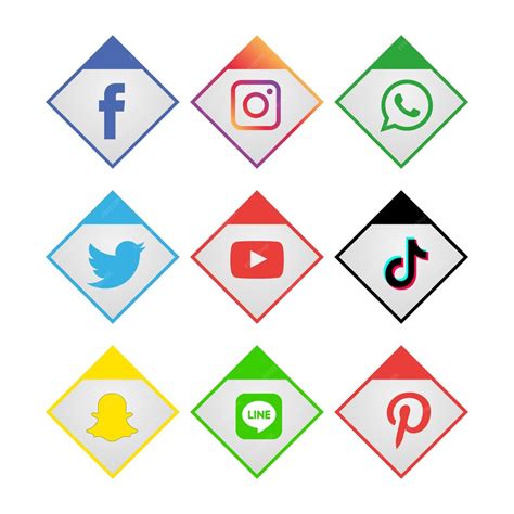 Conjunto De Iconos De Redes Sociales Logo Vector Illustrator Vector