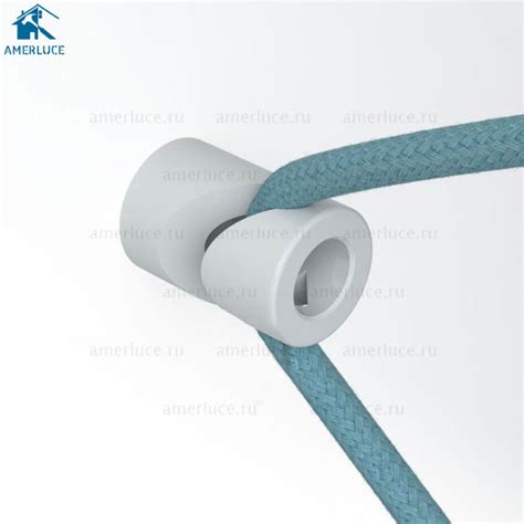 Декоративный крепёж фиксатор провода в белом цвете тип V изготовлен из ...