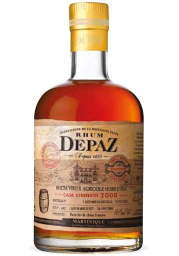 Depaz Millésime 2000 Brut de fût Rhum de la Martinique