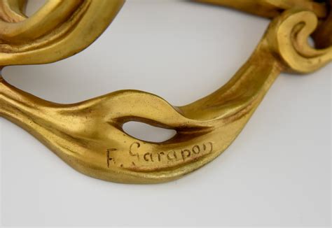 Art Nouveau Gilt Bronze Lamp With Nude Deconamic