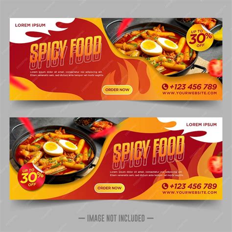 Premium Vector Spicy Restaurant Food Banner Design Template