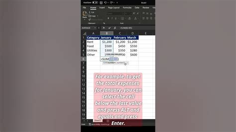 How To Sum Up Cells In Excel With One Simple Shortcut Exceltips