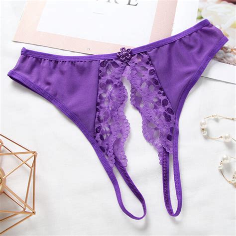 Usa Sexy Women Lace Thong G String Panties Lingerie Underwear Crotchles T Back Ebay