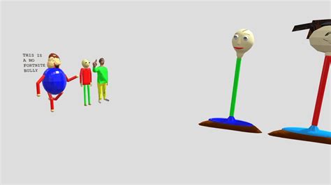 Random Baldis Basics Characters Download Free 3d Model By