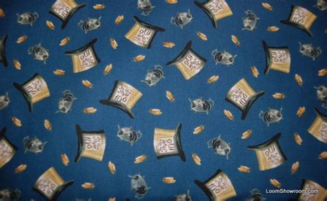 Alice in Wonderland Mad Hatter Tea Cups Cotton Fabric Quilt Fabric R383