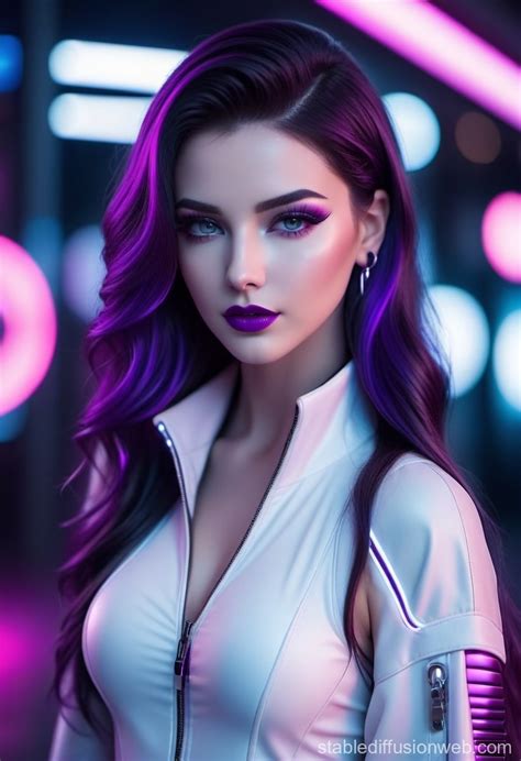 Description Of A White Brunette Woman Stable Diffusion Online