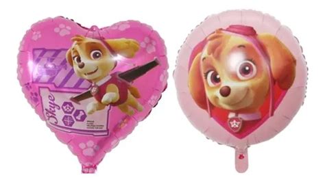 Pack 6 Globos Metalizados Paw Patrol Skye Para Aire O Helio Cuotas