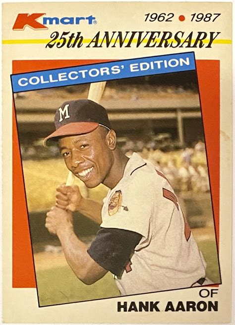 Hank Aaron Topps Kmart Th Anniversary Atlanta Braves Baseball