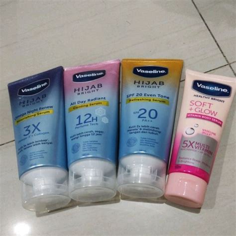 Jual Vaseline Body Serum Soft Glow Healthy Bright Firm Glow Hijab